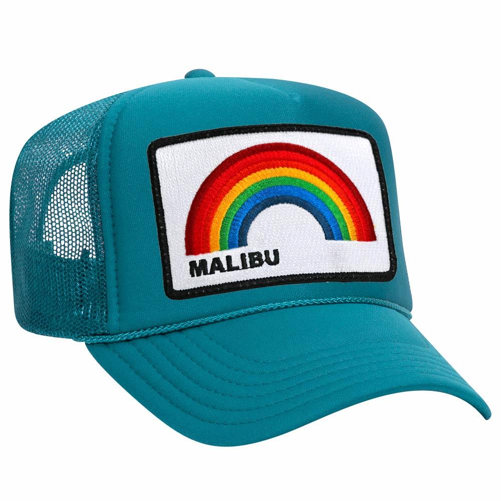 MALIBU RAINBOW TRUCKER HAT HATS Aviator Nation OS JADE 