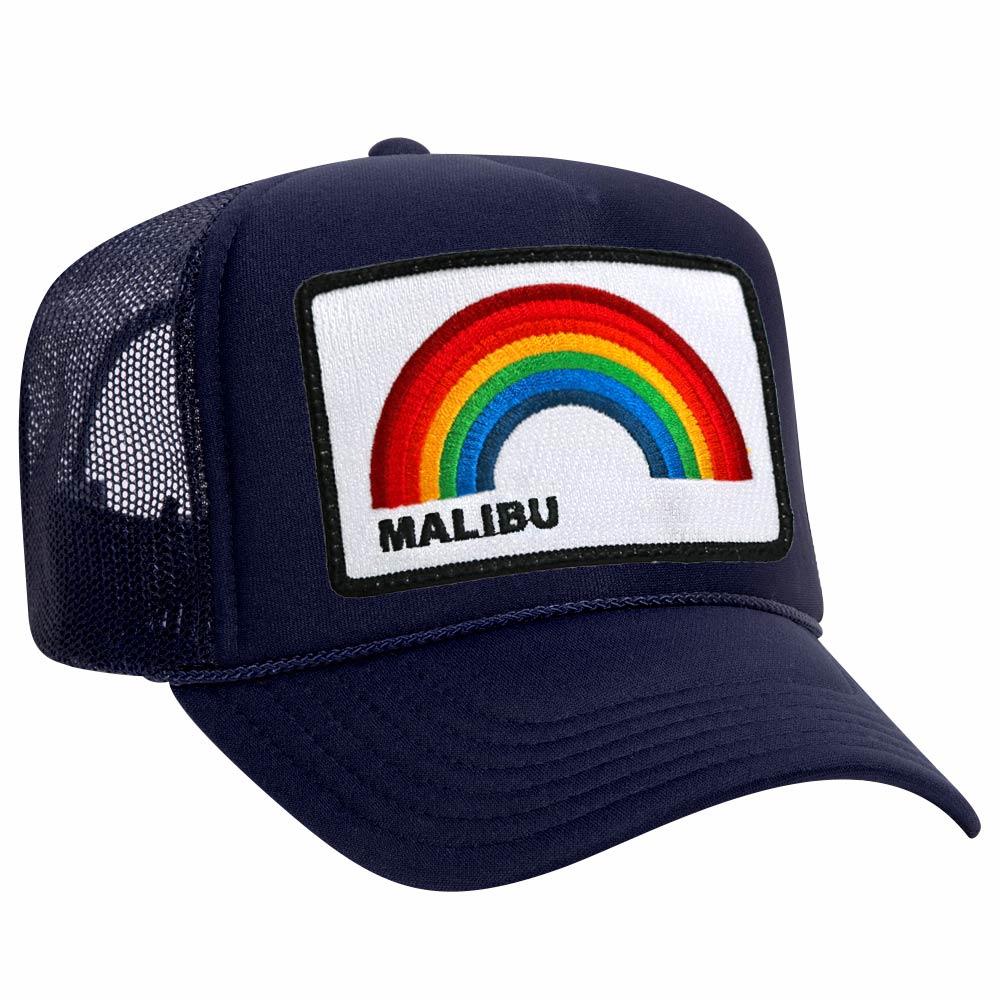 MALIBU RAINBOW TRUCKER HAT HATS Aviator Nation OS NAVY 