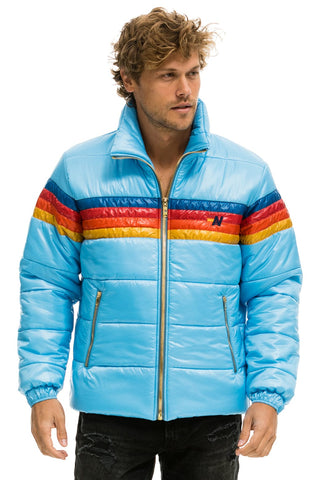 MEN'S 4 STRIPE LUXE TRAVELER JACKET - GLOSSY SKY Jacket Aviator Nation 
