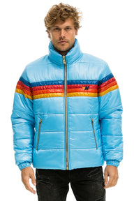 MEN'S 4 STRIPE LUXE TRAVELER JACKET - GLOSSY SKY Jacket Aviator Nation 