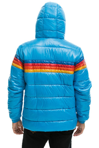 MEN'S 4 STRIPE LUXE TREKKER JACKET - GLOSSY OCEAN Jacket Aviator Nation 