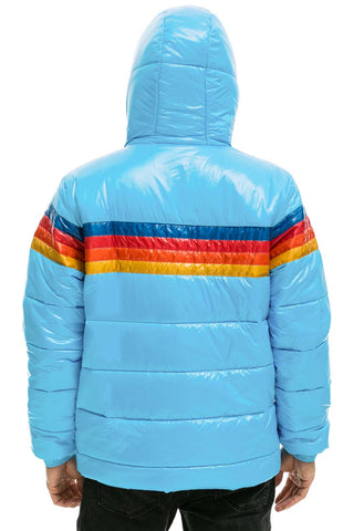 MEN'S 4 STRIPE LUXE TREKKER JACKET - GLOSSY SKY Jacket Aviator Nation 