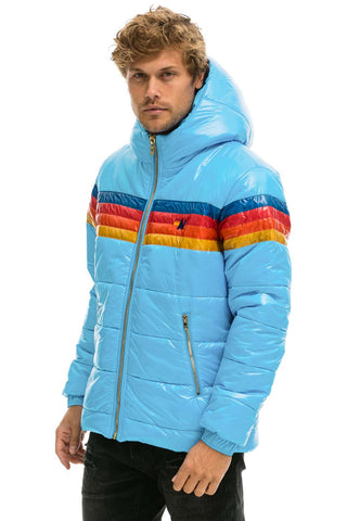 MEN'S 4 STRIPE LUXE TREKKER JACKET - GLOSSY SKY Jacket Aviator Nation 