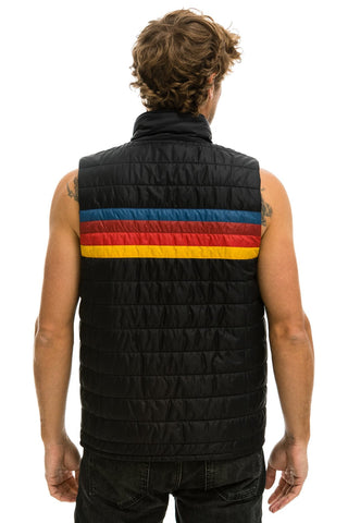 MEN'S 4 STRIPE VEST - BLACK Vest Aviator Nation 