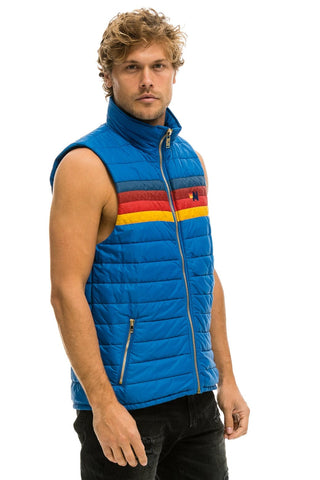 MEN'S 4 STRIPE VEST - SNORKEL BLUE Men's Vest Aviator Nation 