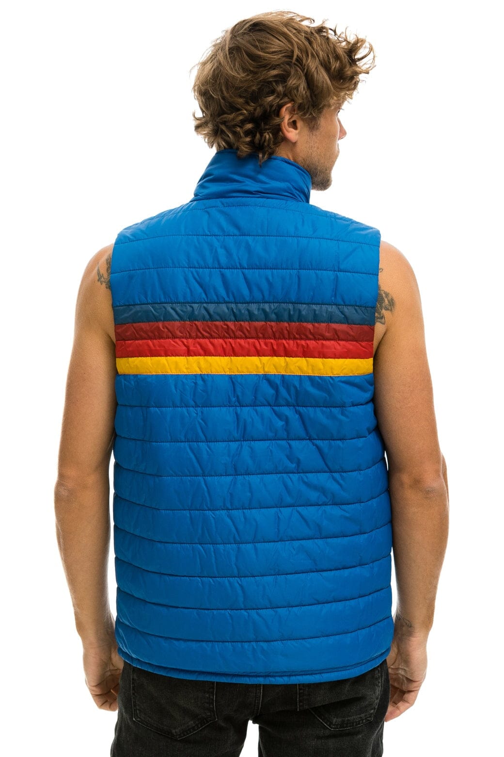 MEN'S 4 STRIPE VEST - SNORKEL BLUE Men's Vest Aviator Nation 