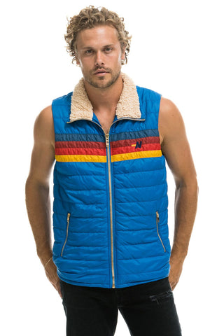 MEN'S 4 STRIPE VEST - SNORKEL BLUE Vest Aviator Nation 