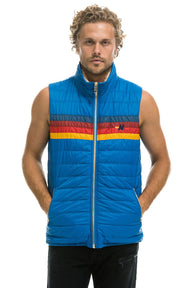MEN'S 4 STRIPE VEST - SNORKEL BLUE Vest Aviator Nation 