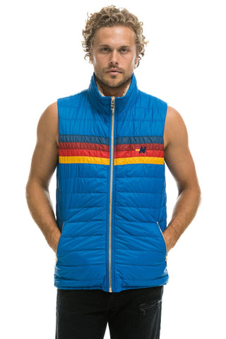 MEN'S 4 STRIPE VEST - SNORKEL BLUE Vest Aviator Nation 