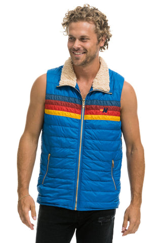 MEN'S 4 STRIPE VEST - SNORKEL BLUE Vest Aviator Nation 