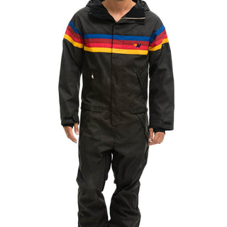 MEN'S 4 STRIPE WAX POWDER SUIT - BLACK Jacket Aviator Nation 