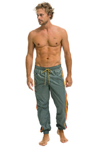 MEN'S 4 STRIPE WIND PANT - SEDONA GREY Outerwear Aviator Nation 
