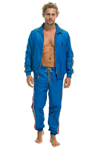 MEN'S 4 STRIPE WIND PANT - SNORKEL BLUE Outerwear Aviator Nation 