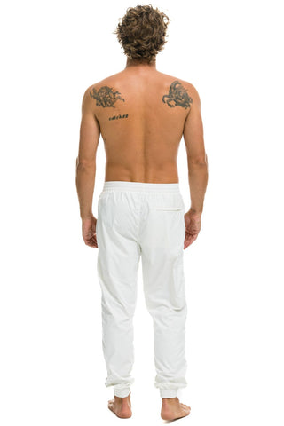 MEN'S 4 STRIPE WIND PANT - WHITE Outerwear Aviator Nation 