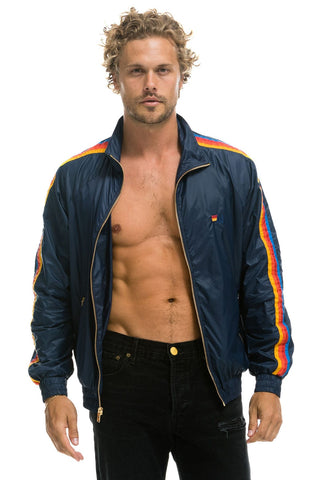 MEN'S 4 STRIPE WINDBREAKER - NAVY Jacket Aviator Nation 