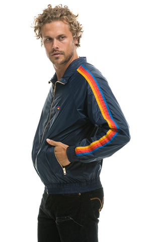 MEN'S 4 STRIPE WINDBREAKER - NAVY Jacket Aviator Nation 