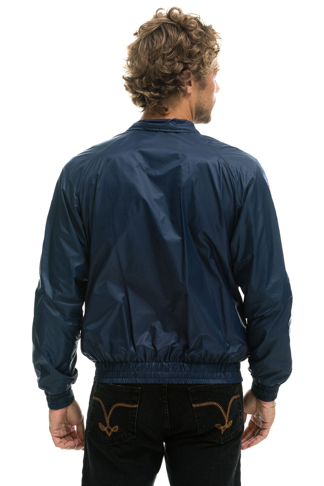 MEN'S 4 STRIPE WINDBREAKER - NAVY Jacket Aviator Nation 