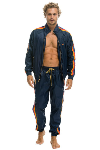 MEN'S 4 STRIPE WINDBREAKER - NAVY Men's Windbreaker Aviator Nation 