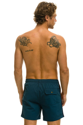 MEN'S 5 STRIPE FLEX SHORTS - DEEP OCEAN Men's Board Shorts Aviator Nation 