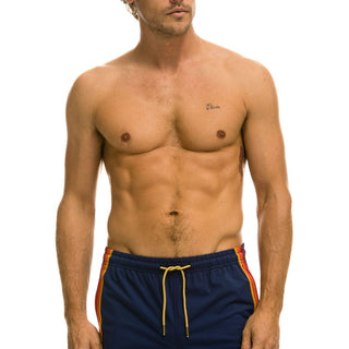 MEN'S 5 STRIPE FLEX SHORTS - NAVY Men's Board Shorts Aviator Nation 