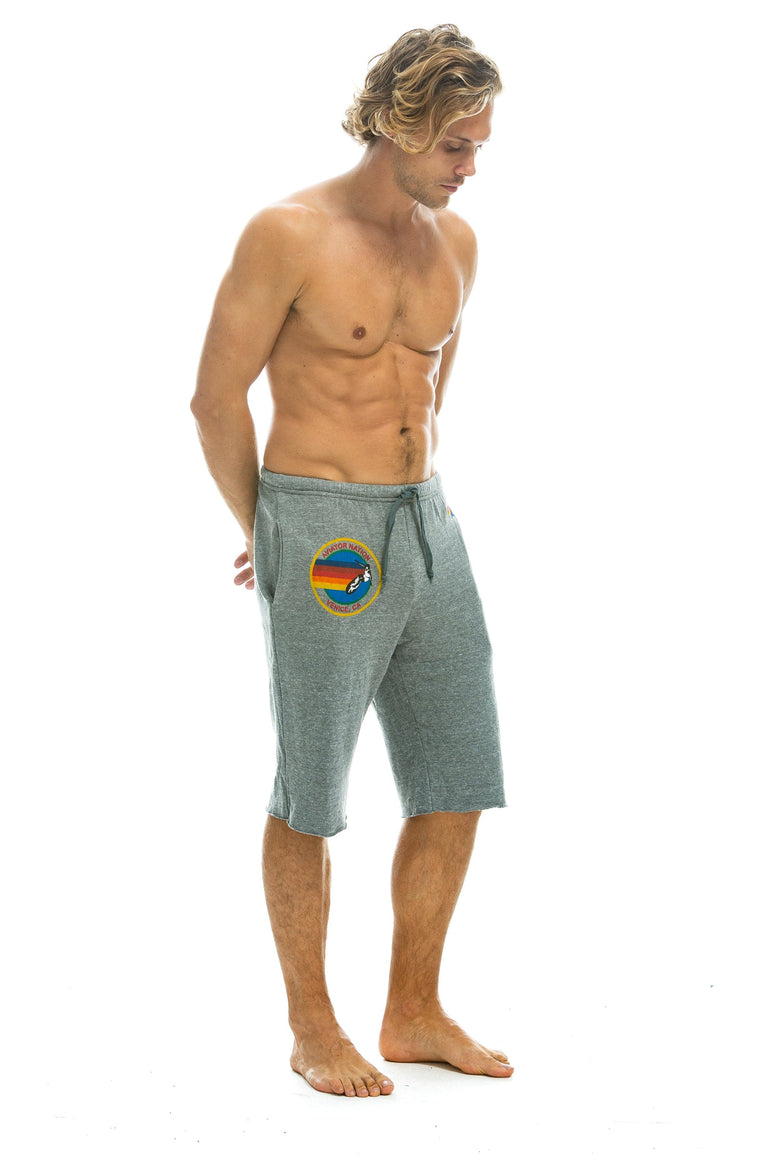 MEN'S AVIATOR NATION SWEATSHORTS - HEATHER GREY Sweatshorts Aviator Nation 