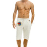 MEN'S AVIATOR NATION SWEATSHORTS - VINTAGE WHITE Sweatshorts Aviator Nation 