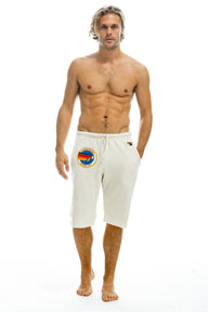MEN'S AVIATOR NATION SWEATSHORTS - VINTAGE WHITE Sweatshorts Aviator Nation 