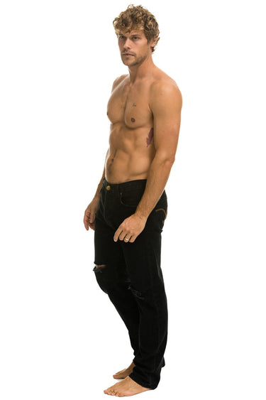 MEN'S CLASSIC STRAIGHT LEG DENIM JEAN - VINTAGE BLACK Men's Jeans Aviator Nation 