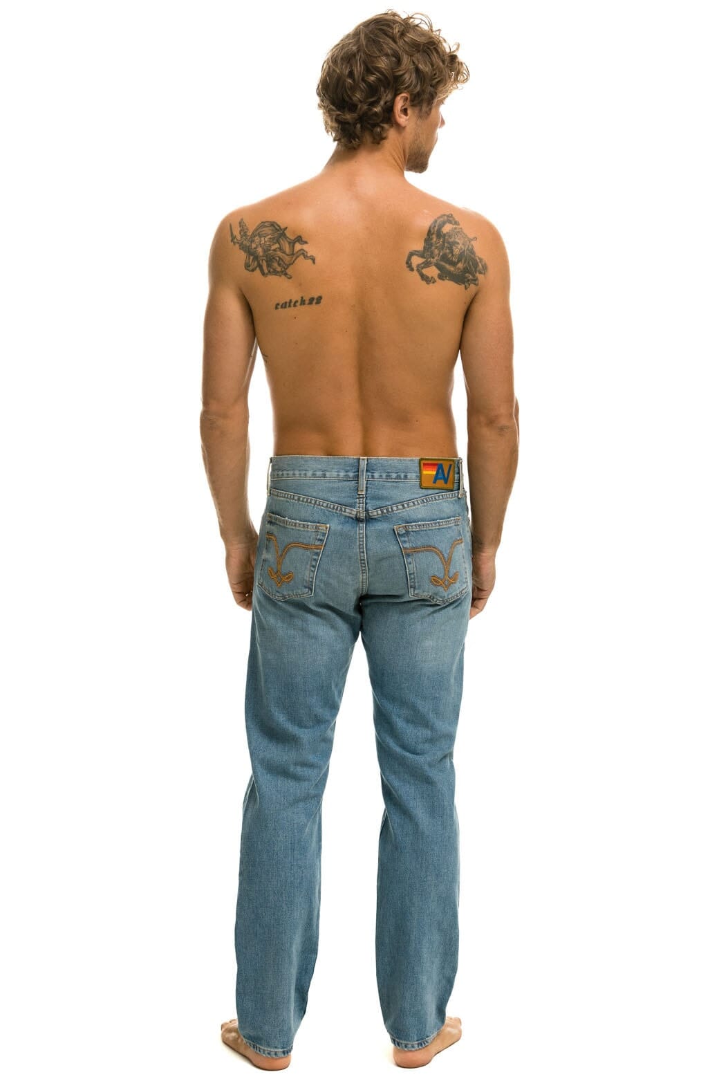 MEN'S CLASSIC STRAIGHT LEG DENIM JEAN - VINTAGE Men's Jeans Aviator Nation 