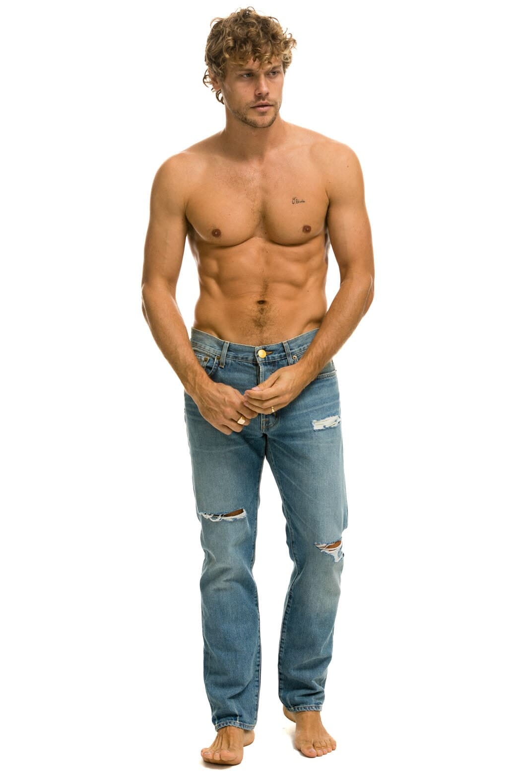 MEN'S CLASSIC STRAIGHT LEG DENIM JEAN - VINTAGE Men's Jeans Aviator Nation 