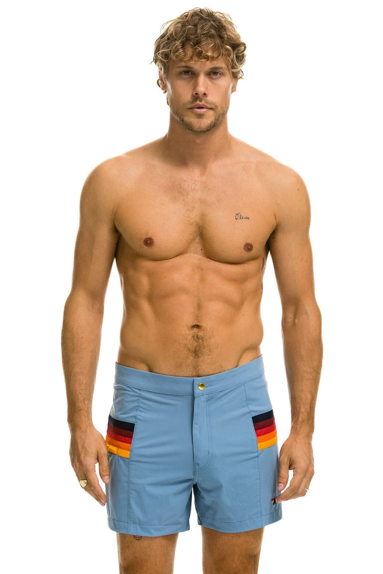 MEN'S HORIZONTAL 5 STRIPE FLEX SHORTS - ISLANDA Men's Board Shorts Aviator Nation 