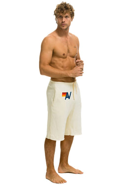 MEN'S LOGO SWEATSHORTS - VINTAGE WHITE Men's Sweatshorts Aviator Nation 