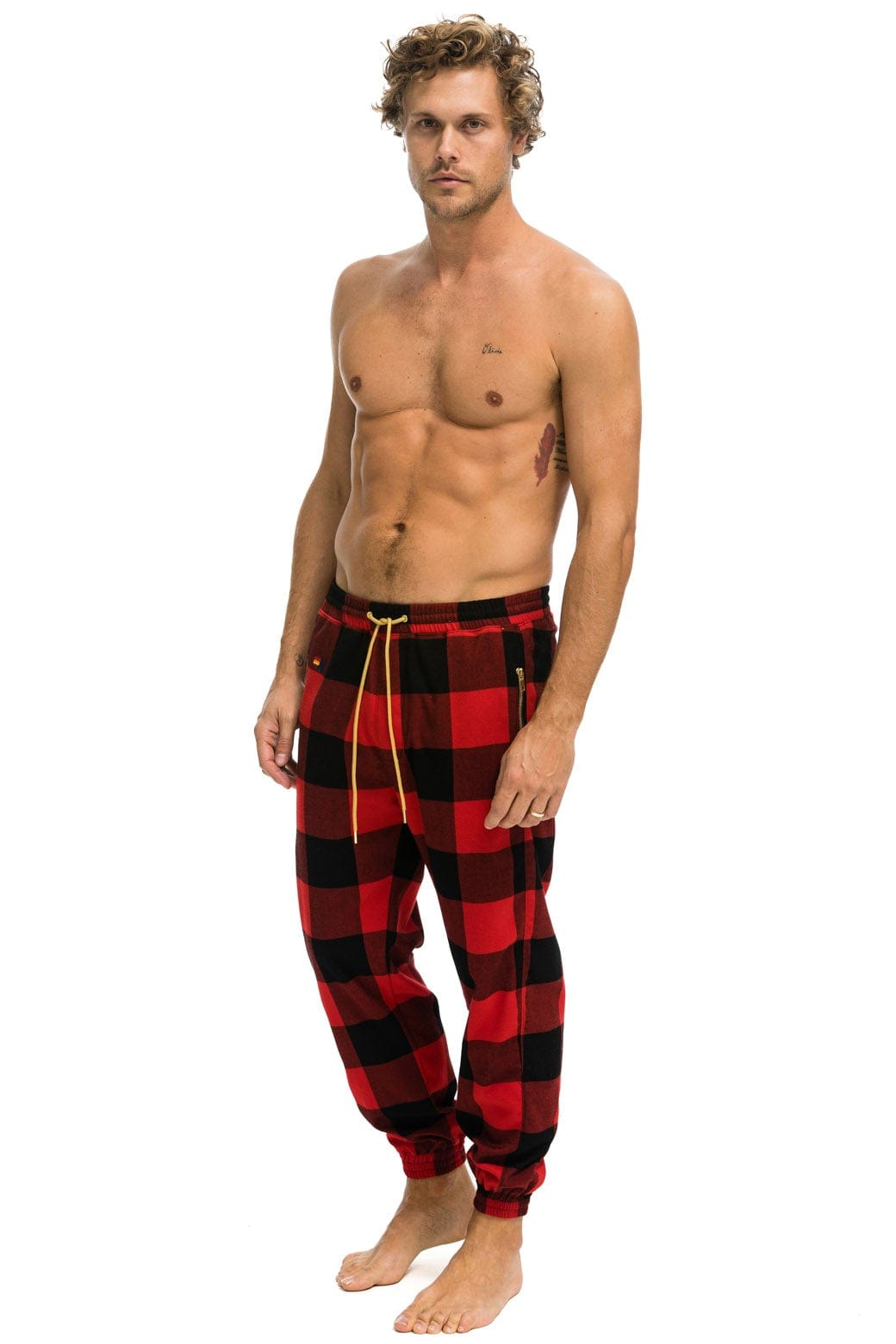 MEN'S PLAID LODGE PANT - BUFFALO PLAID Mens Sweatpants Aviator Nation 