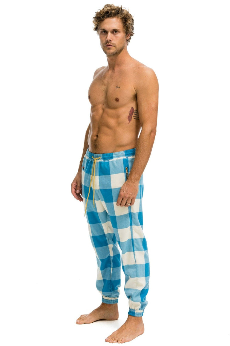 MEN'S PLAID LODGE PANT - HAYDEN PLAID Mens Sweatpants Aviator Nation