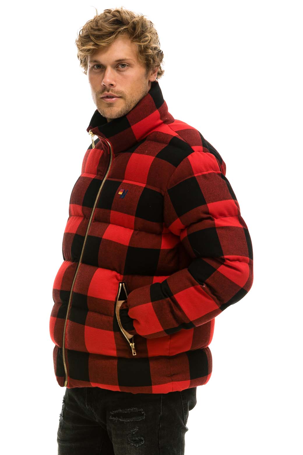 MEN'S PLAID TRAVELER JACKET - BUFFALO PLAID Jacket Aviator Nation 