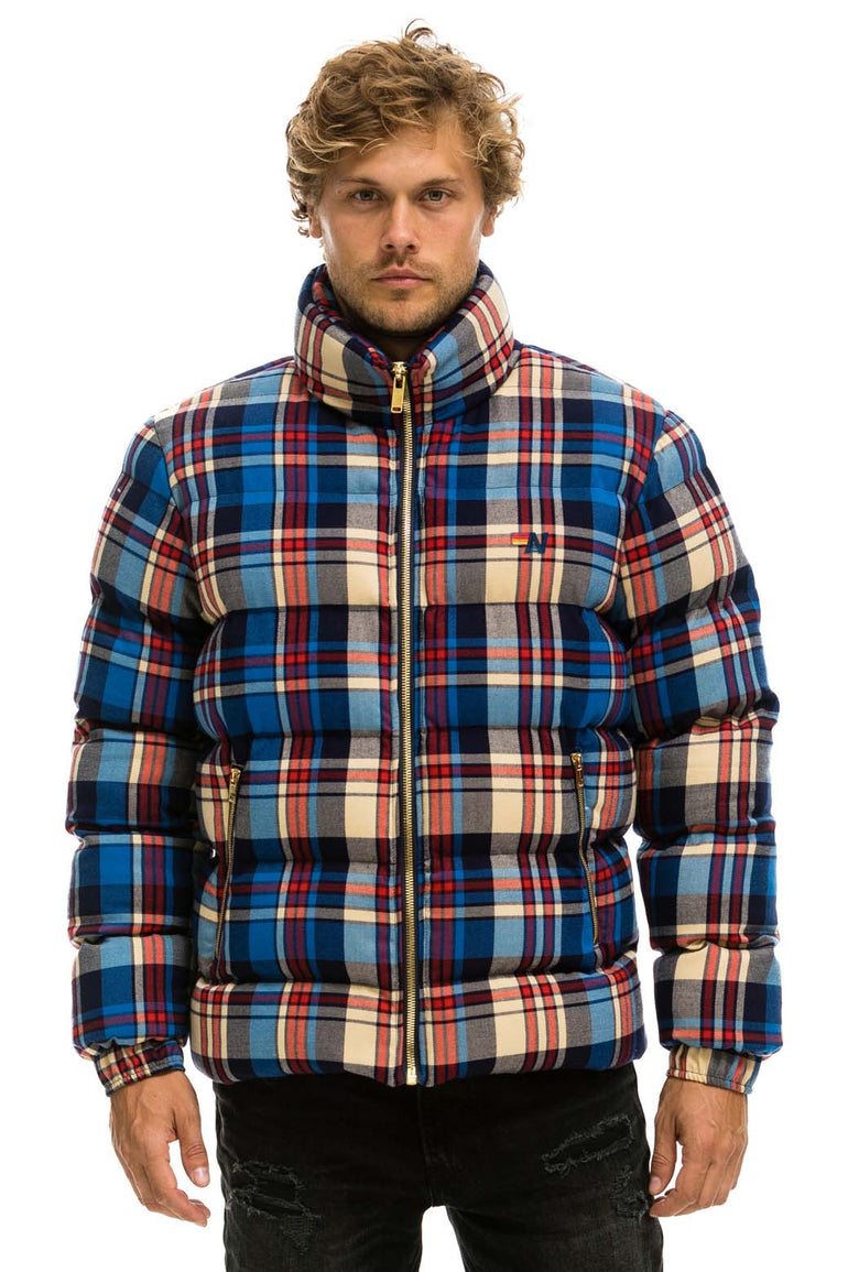 MEN'S PLAID TRAVELER JACKET - PATRIOT PLAID Jacket Aviator Nation