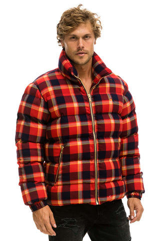 MEN'S PLAID TRAVELER JACKET - RUGBY PLAID Jacket Aviator Nation 