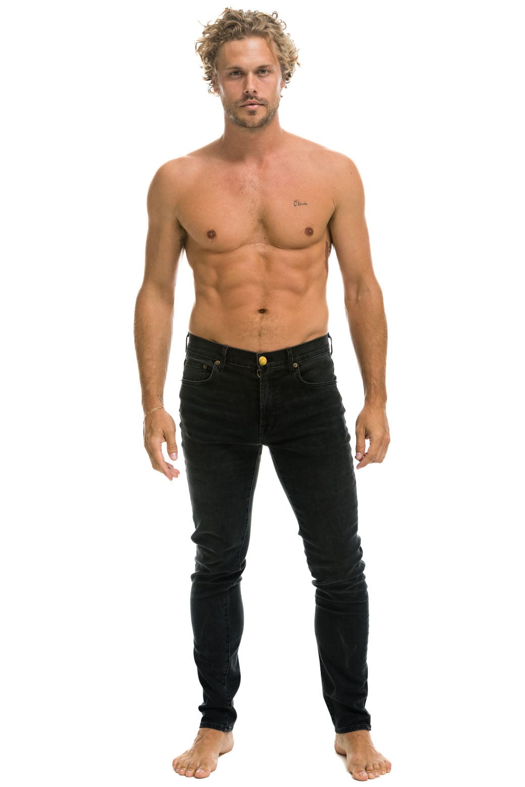 MEN'S SLIM FIT SURFER DENIM JEAN - VINTAGE BLACK Men's Jeans Aviator Nation 