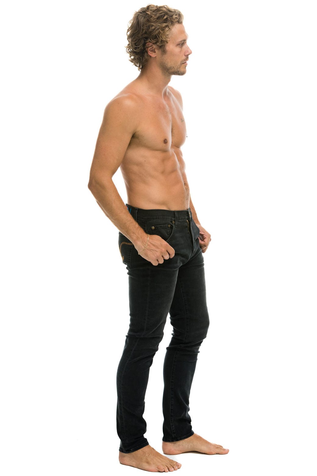 MEN'S SLIM FIT SURFER DENIM JEAN - VINTAGE BLACK Men's Jeans Aviator Nation 