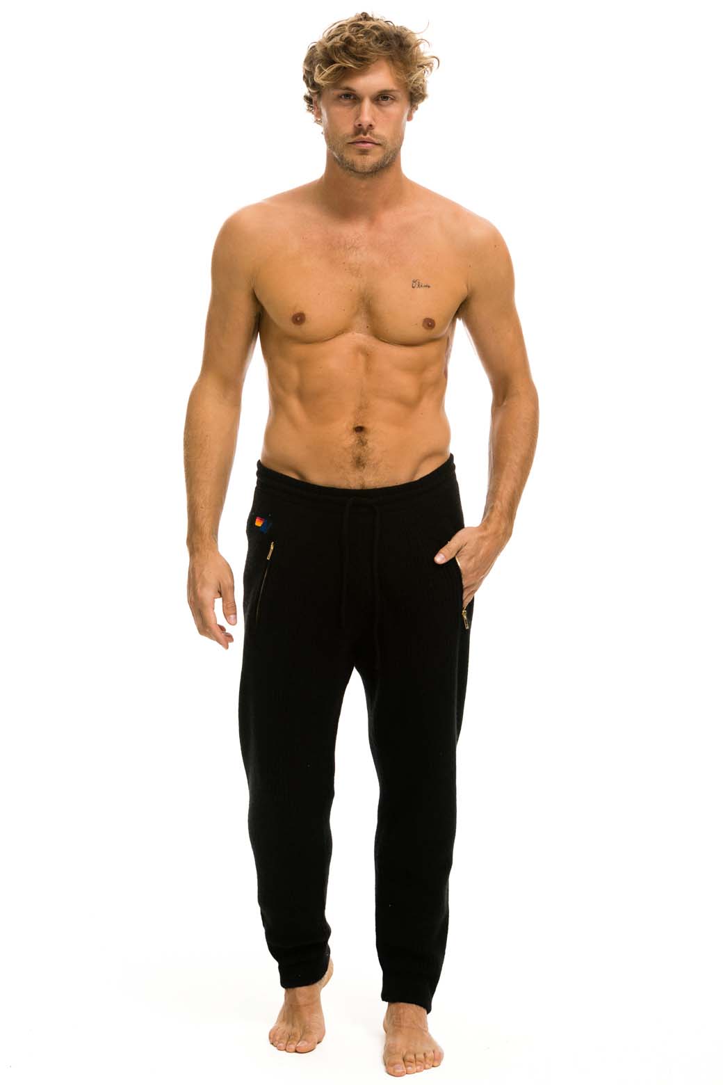 MEN'S VINTAGE CABIN CASHMERE SWEATER PANT - BLACK WOMENS Aviator Nation 