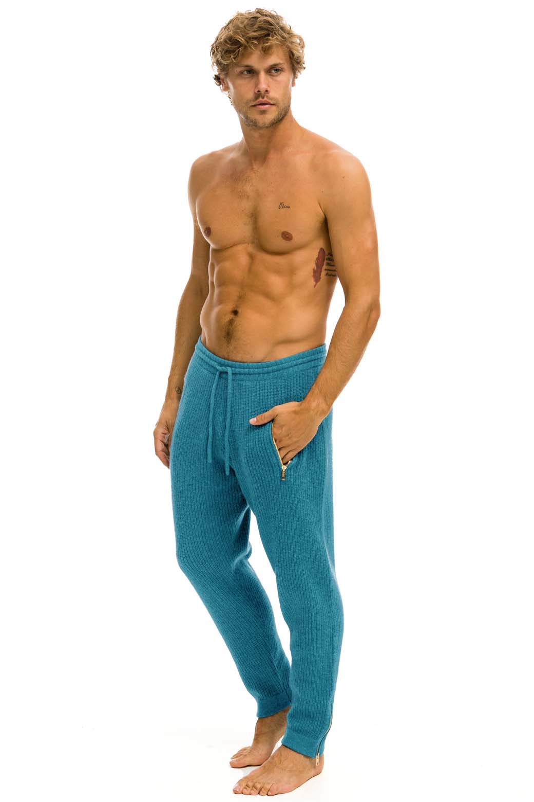 MEN'S VINTAGE CABIN CASHMERE SWEATER PANT - COBALT Men's Sweatpants Aviator Nation 