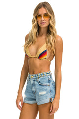 MID RISE STUDDED ROCKER BOLT WOMENS JEAN SHORT - SUPER LIGHT Denim Shorts Aviator Nation 