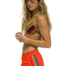 NEW WOMEN'S 5 STRIPE FLEX BOARD SHORTS - ORANGE // RAINBOW Women's Board Shorts Aviator Nation 