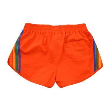 NEW WOMEN'S 5 STRIPE FLEX BOARD SHORTS - ORANGE // RAINBOW Women's Board Shorts Aviator Nation 