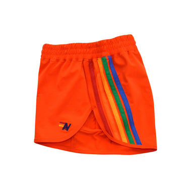 NEW WOMEN'S 5 STRIPE FLEX BOARD SHORTS - ORANGE // RAINBOW Women's Board Shorts Aviator Nation 