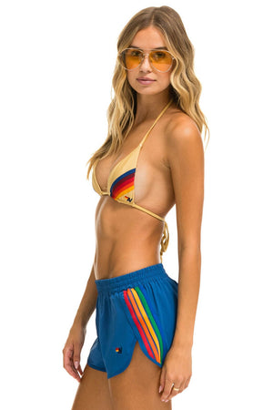 WOMEN'S 5 STRIPE FLEX BOARD SHORTS - SEA // RAINBOW