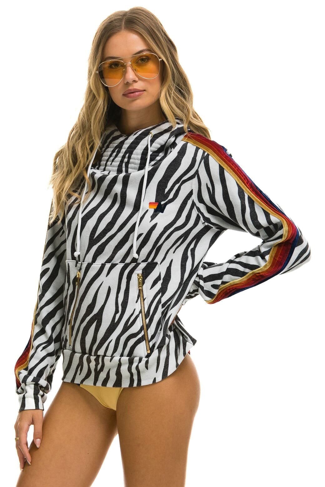 NINJA PULLOVER HOODIE - ZEBRA Hoodie Aviator Nation 