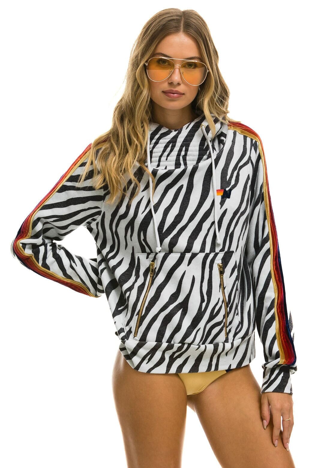 NINJA PULLOVER HOODIE - ZEBRA Hoodie Aviator Nation 