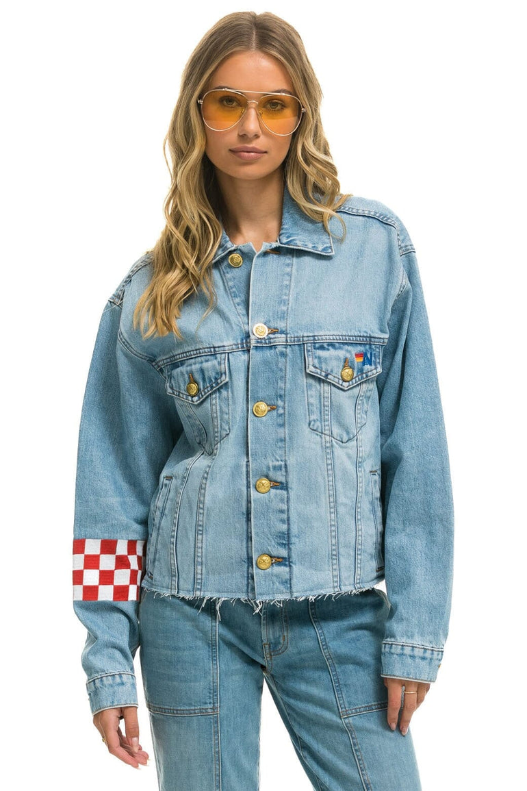 OVERSIZED CROPPED DENIM JACKET - SUPER LIGHT Denim Jacket Aviator Nation