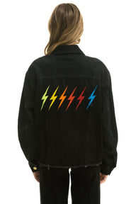 OVERSIZED CROPPED DENIM JACKET - VINTAGE BLACK Denim Jacket Aviator Nation 